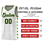 Custom White Side Blocks Sports Uniform Basketball Jersey