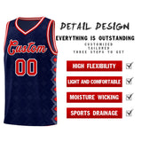 Custom Navy Side Blocks Sports Uniform Basketball Jersey
