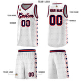 Custom White Side Blocks Sports Uniform Basketball Jersey