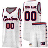 Custom White Side Blocks Sports Uniform Basketball Jersey