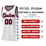 Custom White Side Blocks Sports Uniform Basketball Jersey