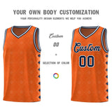 Custom Orange Side Blocks Sports Uniform Basketball Jersey