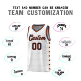 Custom White Side Blocks Sports Uniform Basketball Jersey