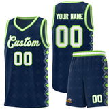 Custom Navy Side Blocks Sports Uniform Basketball Jersey