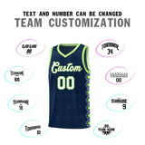 Custom Navy Side Blocks Sports Uniform Basketball Jersey