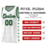 Custom White Side Blocks Sports Uniform Basketball Jersey