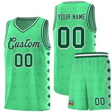 Custom Bright Green Side Blocks Sports Uniform Basketball Jersey