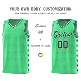 Custom Bright Green Side Blocks Sports Uniform Basketball Jersey