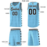 Custom Light Blue Side Blocks Sports Uniform Basketball Jersey
