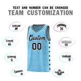 Custom Light Blue Side Blocks Sports Uniform Basketball Jersey