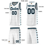 Custom White Side Blocks Sports Uniform Basketball Jersey