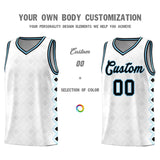 Custom White Side Blocks Sports Uniform Basketball Jersey