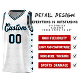 Custom White Side Blocks Sports Uniform Basketball Jersey