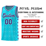 Custom Sky Blue Side Blocks Sports Uniform Basketball Jersey