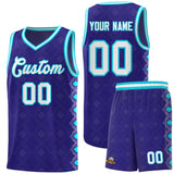 Custom Royal Side Blocks Sports Uniform Basketball Jersey