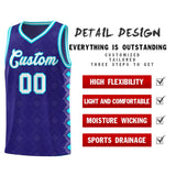 Custom Royal Side Blocks Sports Uniform Basketball Jersey