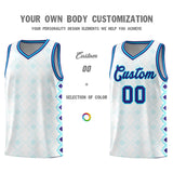 Custom White Side Blocks Sports Uniform Basketball Jersey