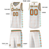 Custom White Side Blocks Sports Uniform Basketball Jersey