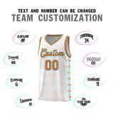 Custom White Side Blocks Sports Uniform Basketball Jersey
