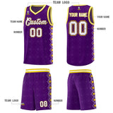 Custom Purple Side Blocks Sports Uniform Basketball Jersey