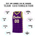 Custom Purple Side Blocks Sports Uniform Basketball Jersey