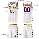 Custom White Side Blocks Sports Uniform Basketball Jersey