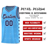 Custom Light Blue Side Blocks Sports Uniform Basketball Jersey