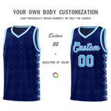 Custom Navy Side Blocks Sports Uniform Basketball Jersey