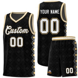 Custom Black Side Blocks Sports Uniform Basketball Jersey