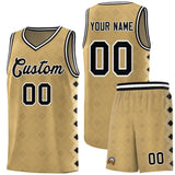 Custom Old Gold Side Blocks Sports Uniform Basketball Jersey