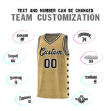 Custom Old Gold Side Blocks Sports Uniform Basketball Jersey