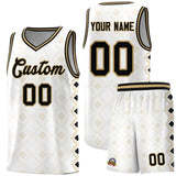 Custom White Side Blocks Sports Uniform Basketball Jersey