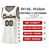 Custom White Side Blocks Sports Uniform Basketball Jersey