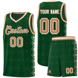 Custom Kelly Green Side Blocks Sports Uniform Basketball Jersey