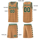 Custom Light Brown Side Blocks Sports Uniform Basketball Jersey
