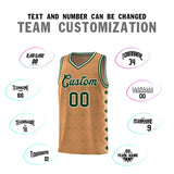 Custom Light Brown Side Blocks Sports Uniform Basketball Jersey