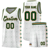 Custom White Side Blocks Sports Uniform Basketball Jersey