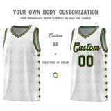 Custom White Side Blocks Sports Uniform Basketball Jersey