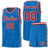 Custom Royal Side Blocks Sports Uniform Basketball Jersey