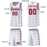 Custom White Side Blocks Sports Uniform Basketball Jersey