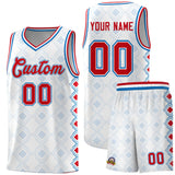 Custom White Side Blocks Sports Uniform Basketball Jersey