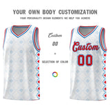 Custom White Side Blocks Sports Uniform Basketball Jersey