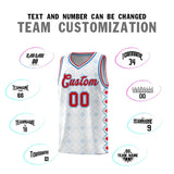 Custom White Side Blocks Sports Uniform Basketball Jersey