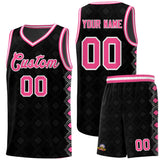 Custom Black Side Blocks Sports Uniform Basketball Jersey