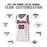 Custom White Side Blocks Sports Uniform Basketball Jersey