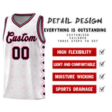 Custom White Side Blocks Sports Uniform Basketball Jersey
