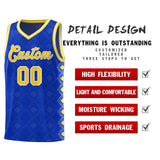 Custom Royal Side Blocks Sports Uniform Basketball Jersey
