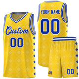 Custom Gold Side Blocks Sports Uniform Basketball Jersey