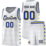 Custom White Side Blocks Sports Uniform Basketball Jersey