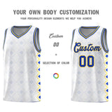 Custom White Side Blocks Sports Uniform Basketball Jersey